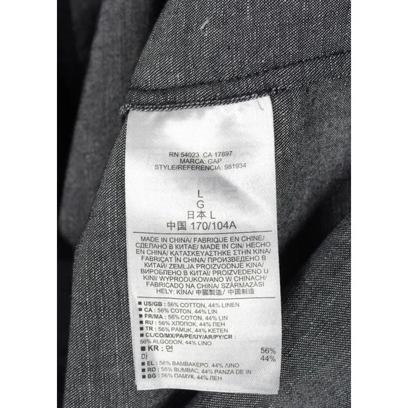 GAP Denim 2 Tones Tunic Dress Size L - Picture 4 of 5